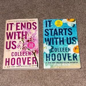 LIKE NEW Colleen Hoover Book Set - It Ends With Us & It Starts With Us